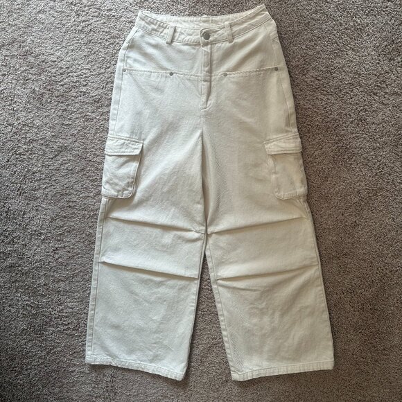 CUBIC Cotton Wide-Leg Cargo Pants – Size 8 | 100% Cotton - Picture 1 of 6